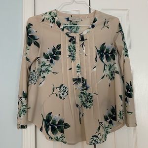 LOFT Long Sleeved Botanical Shirt